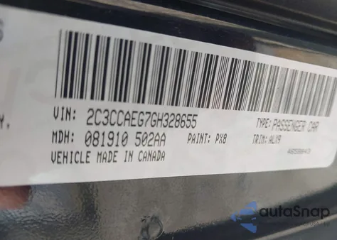 2016 Chrysler 300C z USA, uszkodzony, nr VIN 2C3CCAEG7GH328655
